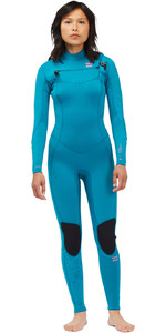 2022 Billabong Womens Synergy 3/2mm Chest Zip Wetsuit C43G51 - Blue Lagoon