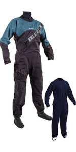 2022 Gul Junior Dartmouth Eclip Zip Drysuit & Underfleece GM0389-B9 - Black / Blue