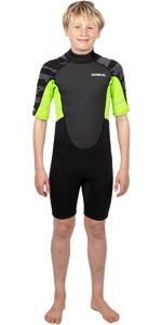 2022 Gul Junior Response 3/2mm Shorty Wetsuit RE3322-C1 - Black / Contour Camo