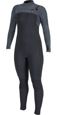 2023 O'Neill Womens Blueprint 4/3+mm Chest Zip GBS Wetsuit 5501 - Black / Shade