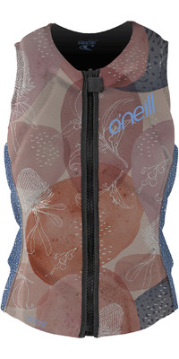 2024 O'Neill Womens Slasher Comp Impact Vest 4938EU - Desert Bloom / Drift Blue