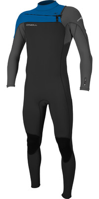 2023 O'Neill Youth Hammer 3/2mm Chest Zip Wetsuit 5412 - Black / Graphite / Ocean