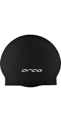 2024 Orca Silicone Swim Cap DVA00050 - Black