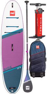2022 Red Paddle Co 10'6 Ride Stand Up Paddle Board, Bag, Pump, Paddle & Leash - Prime Purple Package