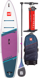 2022 Red Paddle Co 11'0 Sport Stand Up Paddle Board, Bag, Pump, Paddle & Leash - Prime Purple Package