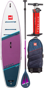 2022 Red Paddle Co 11'3 Sport Stand Up Paddle Board, Bag, Pump, Paddle & Leash - Hybrid Tough Purple Package