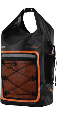 2023 Zone3 30L Open Water Dry Bag Tech Backpack SA22DBTB101 - Orange / Black