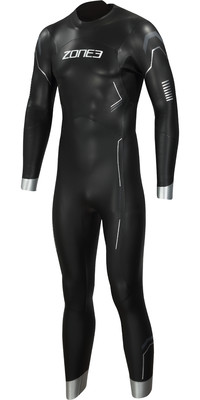 2023 Zone3 Mens Agile Swim Wetsuit WS21MAGI116 - Black / Silver / Gunmetal