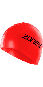 2022 Zone3 Silicone 48g Swim Cap SA18SCAP108 - Red