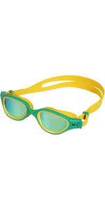 2022 Zone3 Venator-X Josh Amberger Signature Line Swimming Goggles SA21GOGVE - Green / Yellow / Polarized Revo Gold Lens
