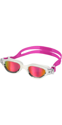 2024 Zone3 Venator-X Swimming Goggles SA21GOGVE114 - White / Silver / Polarized Revo Pink Lens
