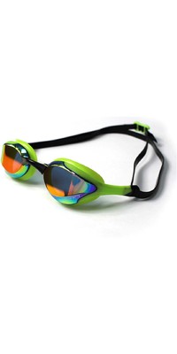 2023 Zone3 Volare Streamline Racing Swimming Goggles SA18GOGVO - Mirror Lens / Green / Black