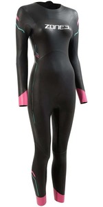 2022 Zone3 Womens Aigle Triathlon Wetsuit WS21WAGI114 - Black / Pink / Turquoise