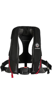 2024 Crewsaver Crewfit+ 180N ISO Single Manual With Harness 9720BRM - Black / Red