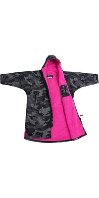 2024 Dryrobe Advance Long Sleeve Change Robe V3 DR104 - Black Camo / Pink