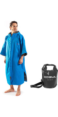 2023 GUL Evorobe Hooded Changing Robe & Gul 5L Heavy Duty Dry Bag Bundle AC0128NAV1 - Blue / Grey / Black
