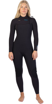 2023 Gul Womens Flexor Recore 3/2mm GBS Chest Zip Wetsuit FX1215/C2 - Black / Recore