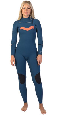 2023 Gul Womens Response Echo 3/2mm GBS Chest Zip Wetsuit RE1328 - Blue / Marble