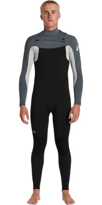 2023 Quiksilver Mens Everyday Sessions 4/3mm GBS Chest Zip Wetsuit EQYW103201 - Black / Ash