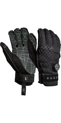 2023 Radar Vapor-K Boa Inside-Out Wakeboarding Gloves R23GL-VA-K - Black / Shadow Ariaprene