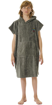 2023 Rip Curl Junior Logo Hooded Towel Changing Robe / Poncho 009BTO - Grey