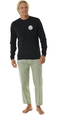 2023 Rip Curl Mens Wetsuit Icon Long Sleeve T-Shirt 0CCMTE - Black