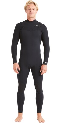 2024 Billabong Mens Furnace Comp 4/3mm Chest Zip Wetsuit ABYW100179 - Black