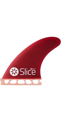 2024 Northcore Slice Futures Ultra Light Hex Core S5 Surfboard Fins SLI-09 - Red