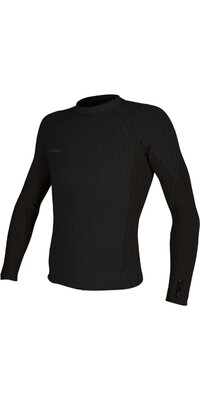 2024 O'Neill Mens Hyperfreak Comp-X 2mm Long Sleeve Wetsuit Top 5488 - Black / Gun Metal
