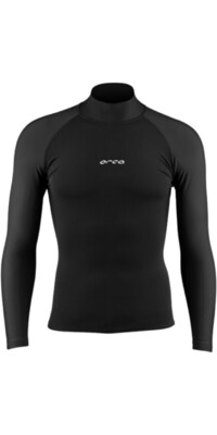 2024 Orca Mens Tango Thermal Long Sleeve Rash Vest MAAA - Black