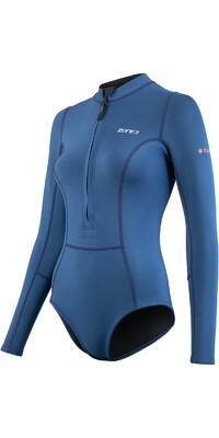 2024 Zone3 Womens Yulex Long Sleeve Swimsuit NA23WYLSS103 - Navy