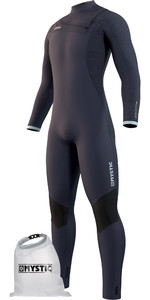 2021 Mystic Mens Majestic 5/3mm Front Zip Wetsuit With Free Wetsuit Bag 210056 - Night Blue