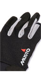 2021 Musto Essential Sailing 3 Finger Gloves AUGL002 - Black