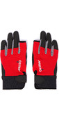 2021 Musto Essential Sailing Long Finger Gloves AUGL002 - Red