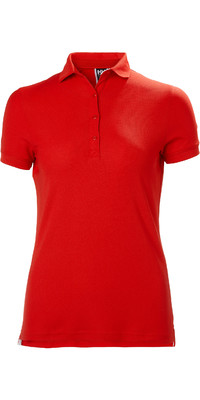 2023 Helly Hansen Womens Crewline Polo Shirt 53049 - Flag Red