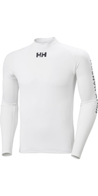 2024 Helly Hansen Mens Long Sleeve Rash Vest 34023 - White