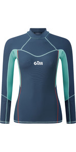 2022 Gill Womens Pro Long Sleeve Rash Vest 5020W - Ocean