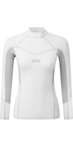 2021 Gill Womens Pro Long Sleeve Rash Vest 5020W - White