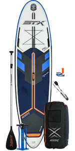 2021 STX Freeride Windsurf 10'6 Inflatable Stand Up Paddle Board Package - Board, Bag, Paddle, Pump & Leash - Blue / Orange