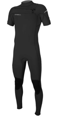 2023 O'Neill Mens Hammer 2mm Short Sleeve Chest Zip Wetsuit 5056 - Black