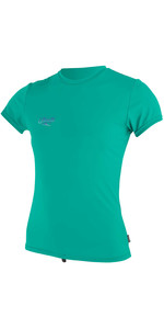 2020 O'Neill Girls Premium Skins Short Sleeve Sun Shirt 5304 - Baltic Green