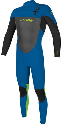 2024 O'Neill Youth Epic 3/2mm Chest Zip GBS Wetsuit 5357 - Ocean / Black / Day Glo