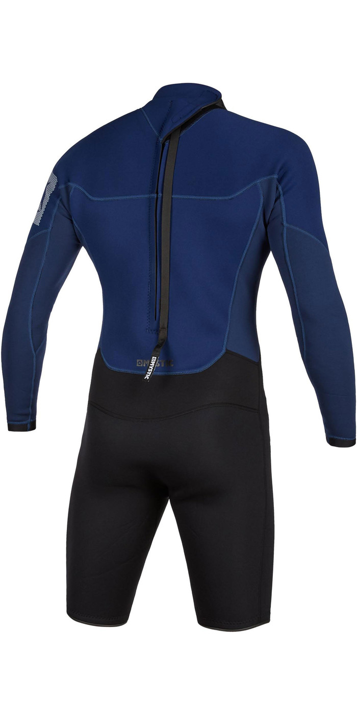 2021 Mystic Mens Brand 3/2mm Long Sleeve Back Zip Shorty Wetsuit 200069