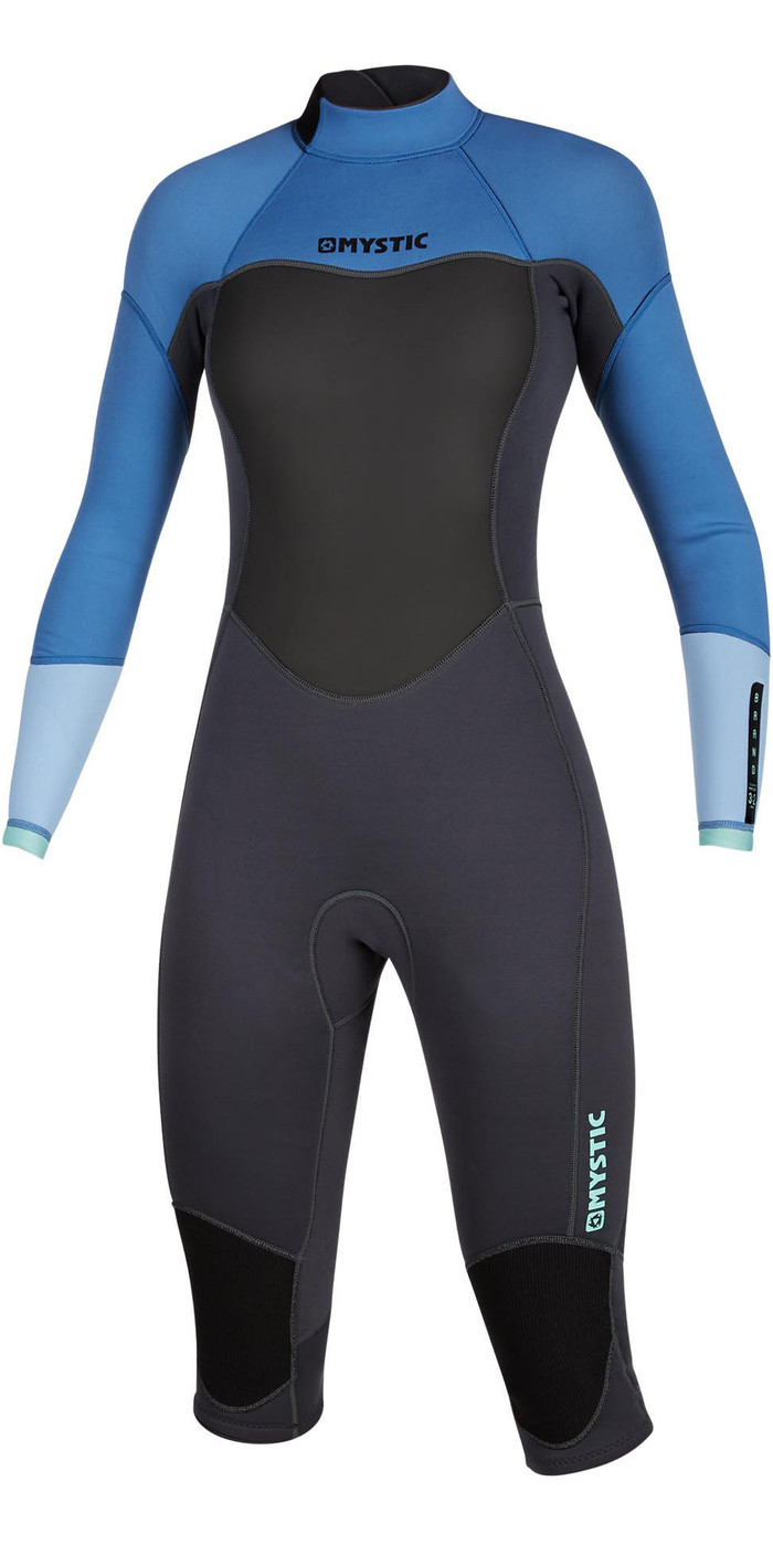 2020 Mystic Womens Brand 3/2mm Long Arm Short Leg Back Zip Wetsuit