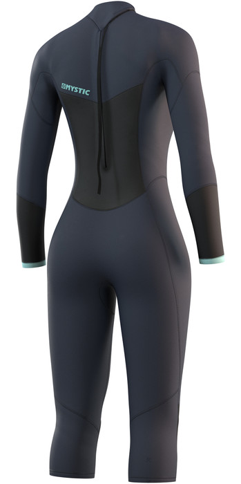 2021 Mystic Womens Brand 3/2mm Short Leg Flatlock Back Zip Wetsuit 21032 - Night Blue