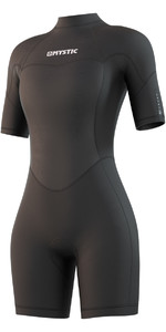 2021 Mystic Womens Brand 3/2mm Back Zip Shorty Wetsuit 210323 - Black