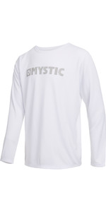 2022 Mystic Mens Star Long Sleeve Quickdry Rash Vest 35001220286 - White