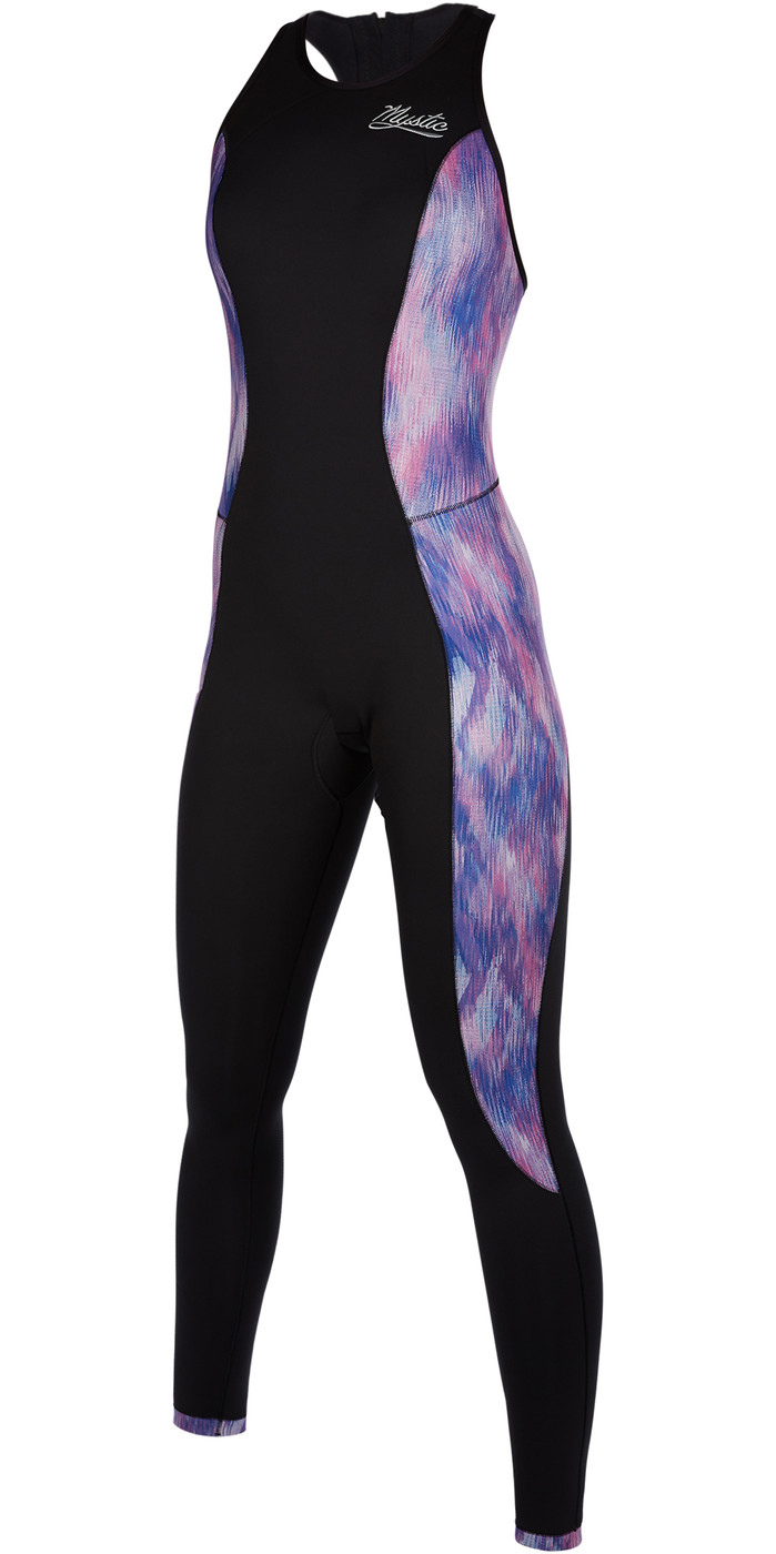 2021 Mystic Womens Diva 2mm Long John Wetsuit 200073 Black / Purple