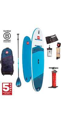 2024 Red Paddle Co 10'2'' Ride MSL Stand Up Paddle Board, Bag, Pump & Hybrid Tough Paddle 001-001-001-0109 - Blue