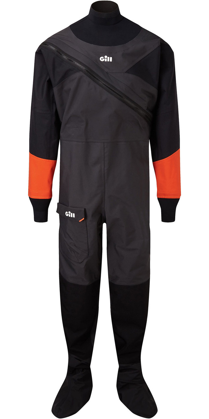 2021 Gill Junior Front Zip Drysuit Black 4804J Drysuits All